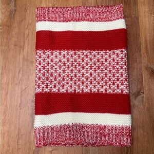 GAP Infinity Scarf Winter Snood Neck Warmer Red White Chunky Knit New with tags